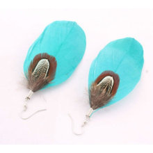 Art- und Weisegroßverkauf-Kostüm-Ohrring-natürliche Feder geformte Ohrringe